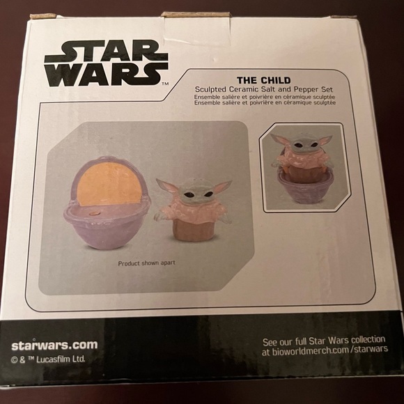 Star Wars Mandalorian Baby Yoda The Child Salt and Pepper Shakers Cerami… - Picture 6 of 7